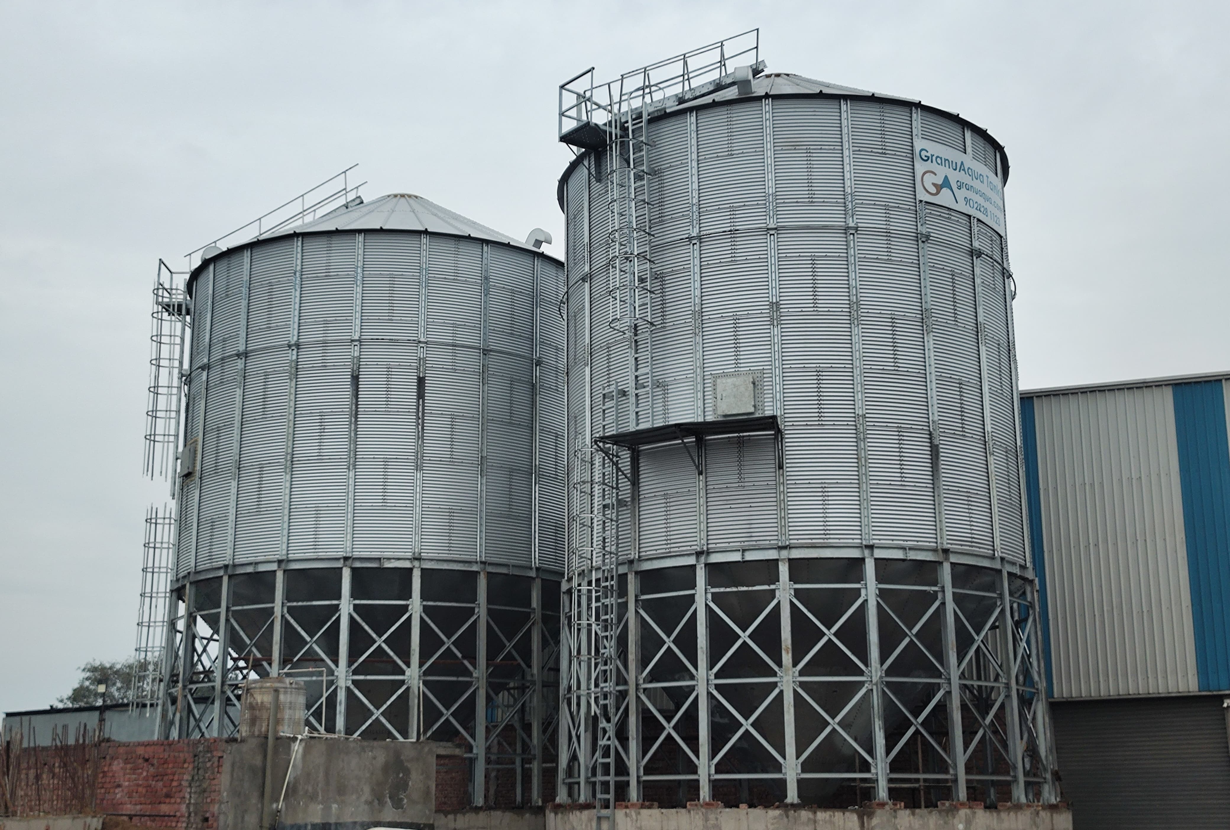 Hopper Bottom Grain Storage Silos